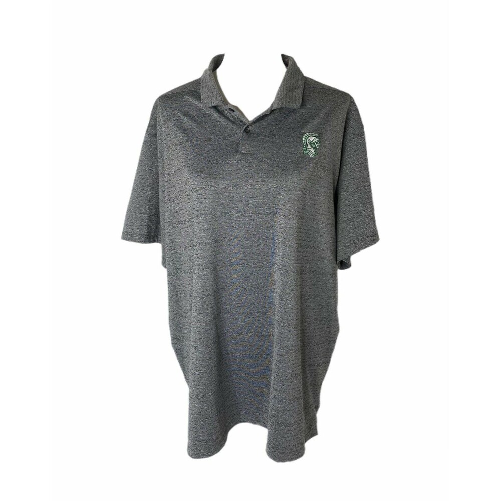 Nike Men’s Polo Shirt Grey Dri-Fit Memorial Spartans Short Sleeve Golf Size XXL
